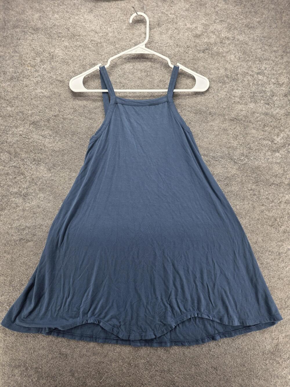 RVCA Dress Womens XS Blue Tank Sundress Knee Length Jersey Rayon Spandex